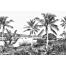 Fototapete Landschaft mit Palmen Schwarz-Weiß von Origin Wallcoverings