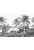 Fototapete tropische Landschaft mit Palmen Schwarz-Weiß von ESTAhome