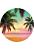 selbstklebende runde Tapete Strand Grün, Rosa und Türkis von Sanders & Sanders