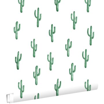 Tapete kleine Wüstenkakteen Smaragdgrün von ESTAhome