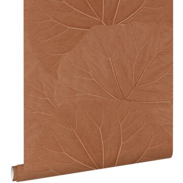 Tapete Blätter Terrakotta von ESTAhome