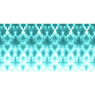 Fototapete wandfüllendes Tie-Dye Shibori Muster Türkis von ESTAhome