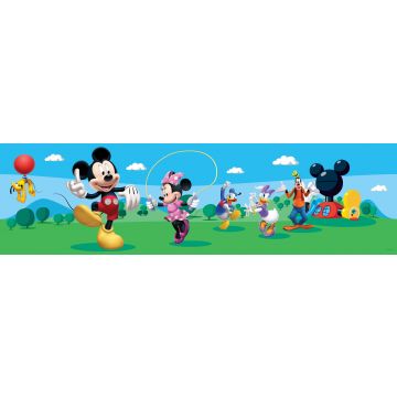 selbstklebende Tapetenbordüre Mickey Maus Grün und Blau von Disney