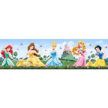 selbstklebende Tapetenbordüre Prinzessinnen Blau, Grün und Gelb von Disney
