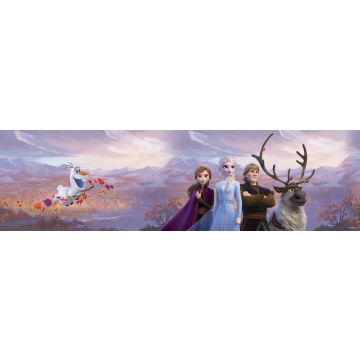 selbstklebende Tapetenbordüre Die Eiskönigin Lila, Blau und Orange von Disney
