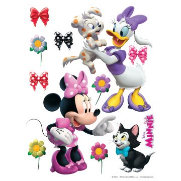 Wandtattoo Minnie Maus & Daisy Duck Rosa, Rot und Lila von Disney