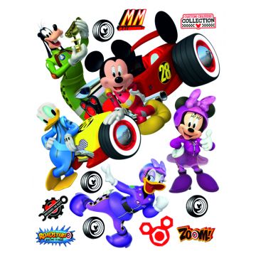 Wandtattoo Mickey Maus & Donald Duck Gelb, Rot und Lila von Disney