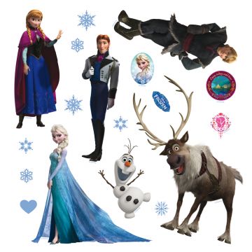 Wandtattoo Die Eiskönigin Blau, Lila und Braun von Disney