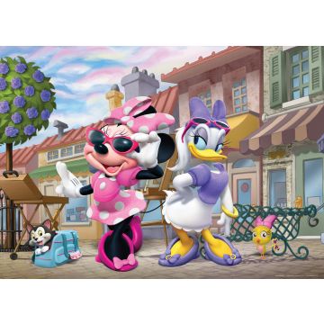 Poster Minnie Maus & Daisy Duck Rosa, Lila und Gelb von Disney