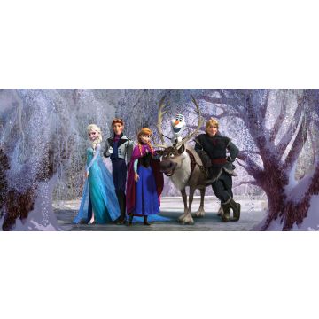 Poster Die Eiskönigin Lila, Blau und Beige von Disney