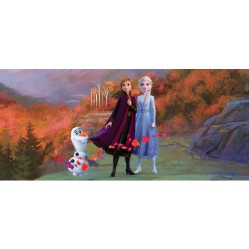 Poster Die Eiskönigin Anna & Elsa Blau, Lila und Orange von Sanders & Sanders