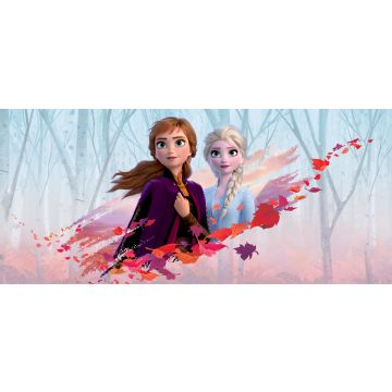 Poster Die Eiskönigin Anna & Elsa Blau, Lila und Orange von Sanders & Sanders