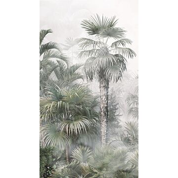 Fototapete tropische Landschaft mit Palmen Dunkelgrün und Grau von Sanders & Sanders