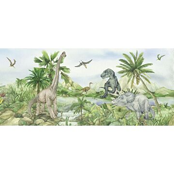 Poster Dinosaurier Grün von Sanders & Sanders