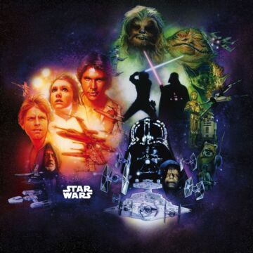 Fototapete Star Wars Classic Poster Collage Multicolor von Komar