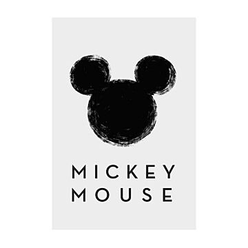 Poster Mickey Maus Grau und Schwarz von Komar