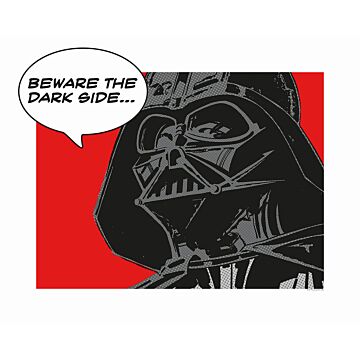 Poster Star Wars Classic Comic Quote Vader Rot und Schwarz von Komar