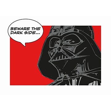 Poster Star Wars Classic Comic Quote Vader Rot und Schwarz von Komar
