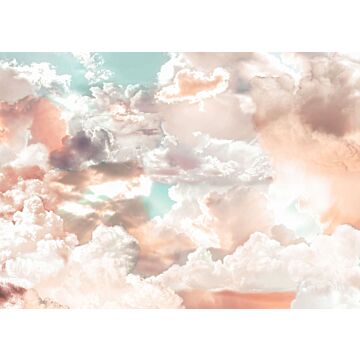 Fototapete Mellow Clouds Rosa und Blau von Komar