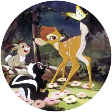 selbstklebende runde Tapete Bambi-Schmetterling Multicolor von Sanders & Sanders