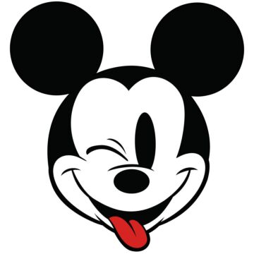 Wandtattoo Mickey Mouse Schwarz-Weiß und Rot von Sanders & Sanders