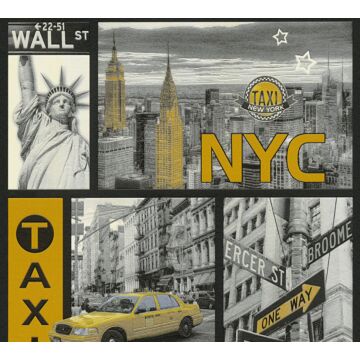 Tapete New York Grau und Gelb von A.S. Création
