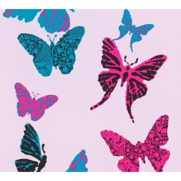 Tapete Schmetterlinge Dunkelviolett, Blau und Schwarz von A.S. Création